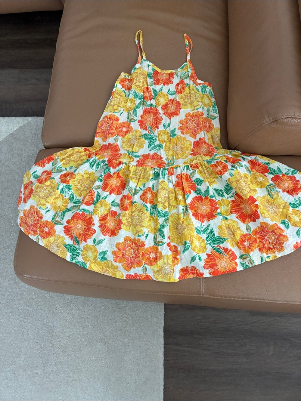 Girls' Floral Sundress - Yellow & Orange Zara